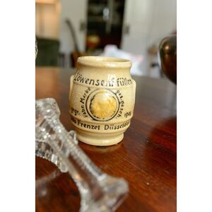 Vintage Lowensenf Otto Frenzel Düsseldorf 1903 1953 Made in Germany Mustard Jar